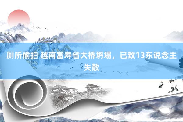 厕所偷拍 越南富寿省大桥坍塌，已致13东说念主失散
