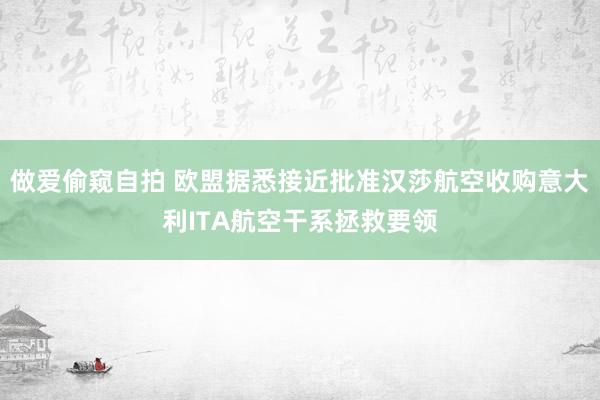做爱偷窥自拍 欧盟据悉接近批准汉莎航空收购意大利ITA航空干系拯救要领