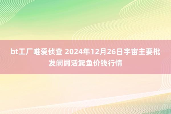 bt工厂唯爱侦查 2024年12月26日宇宙主要批发阛阓活鳜鱼价钱行情