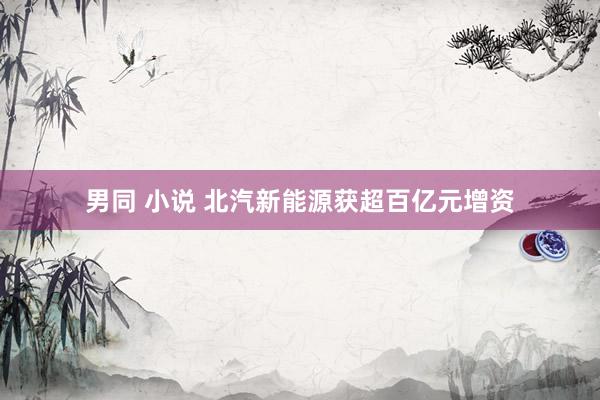 男同 小说 北汽新能源获超百亿元增资