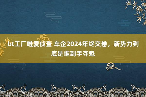 bt工厂唯爱侦查 车企2024年终交卷，新势力到底是谁到手夺魁