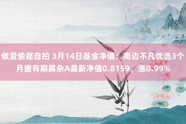 做爱偷窥自拍 3月14日基金净值：南边不凡优选3个月握有期羼杂A最新净值0.8159，涨0.99%