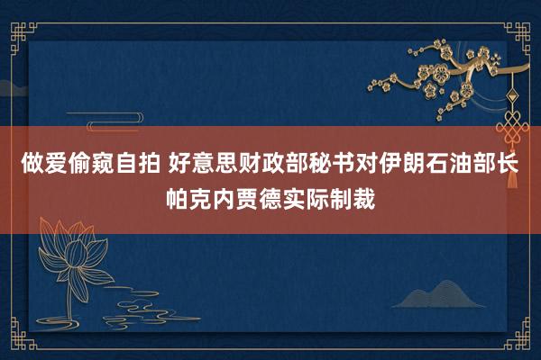 做爱偷窥自拍 好意思财政部秘书对伊朗石油部长帕克内贾德实际制裁