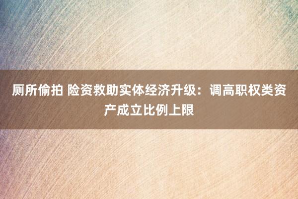 厕所偷拍 险资救助实体经济升级：调高职权类资产成立比例上限