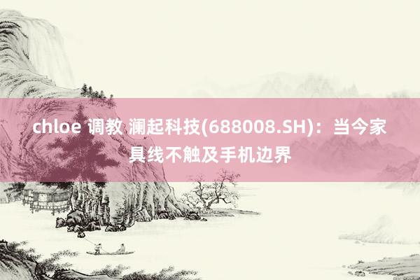 chloe 调教 澜起科技(688008.SH)：当今家具线不触及手机边界